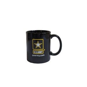 US ARMY Star Coffee‎ Cup Mug Cup Go Army Reserve Strong Black Ceramic